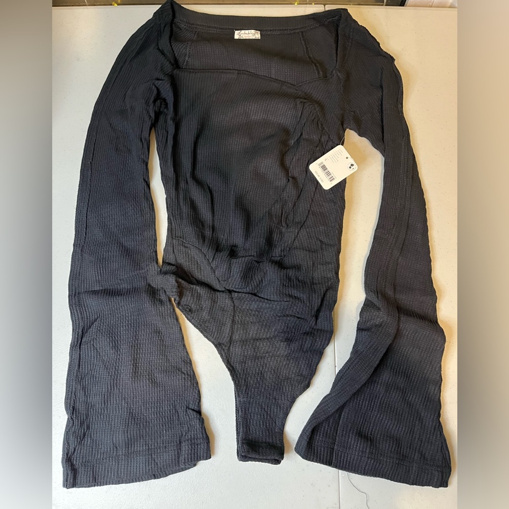 🆕 Free People Black Bodysuit Size S MSRP $58 Reduced Shipping